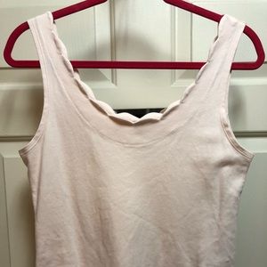 J Crew Scalloped Tank Top